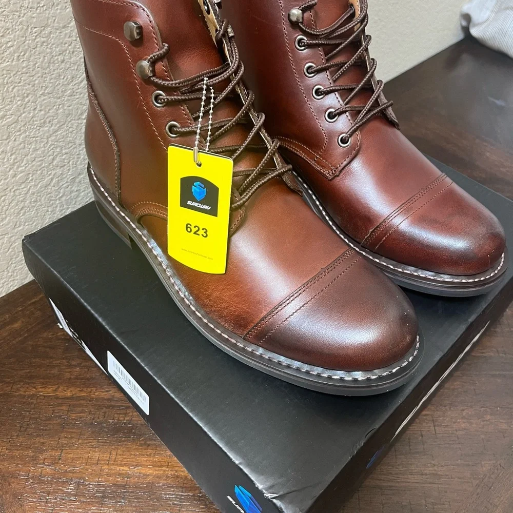 SUREWAY Men's 6” Leather Chukka Boots - Picture 2 of 14